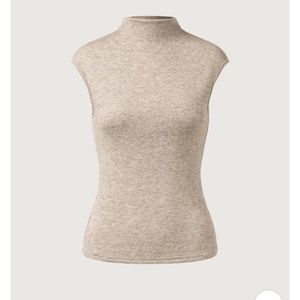 OGL Cashsoft Mockneck Cap Sleeve Tank